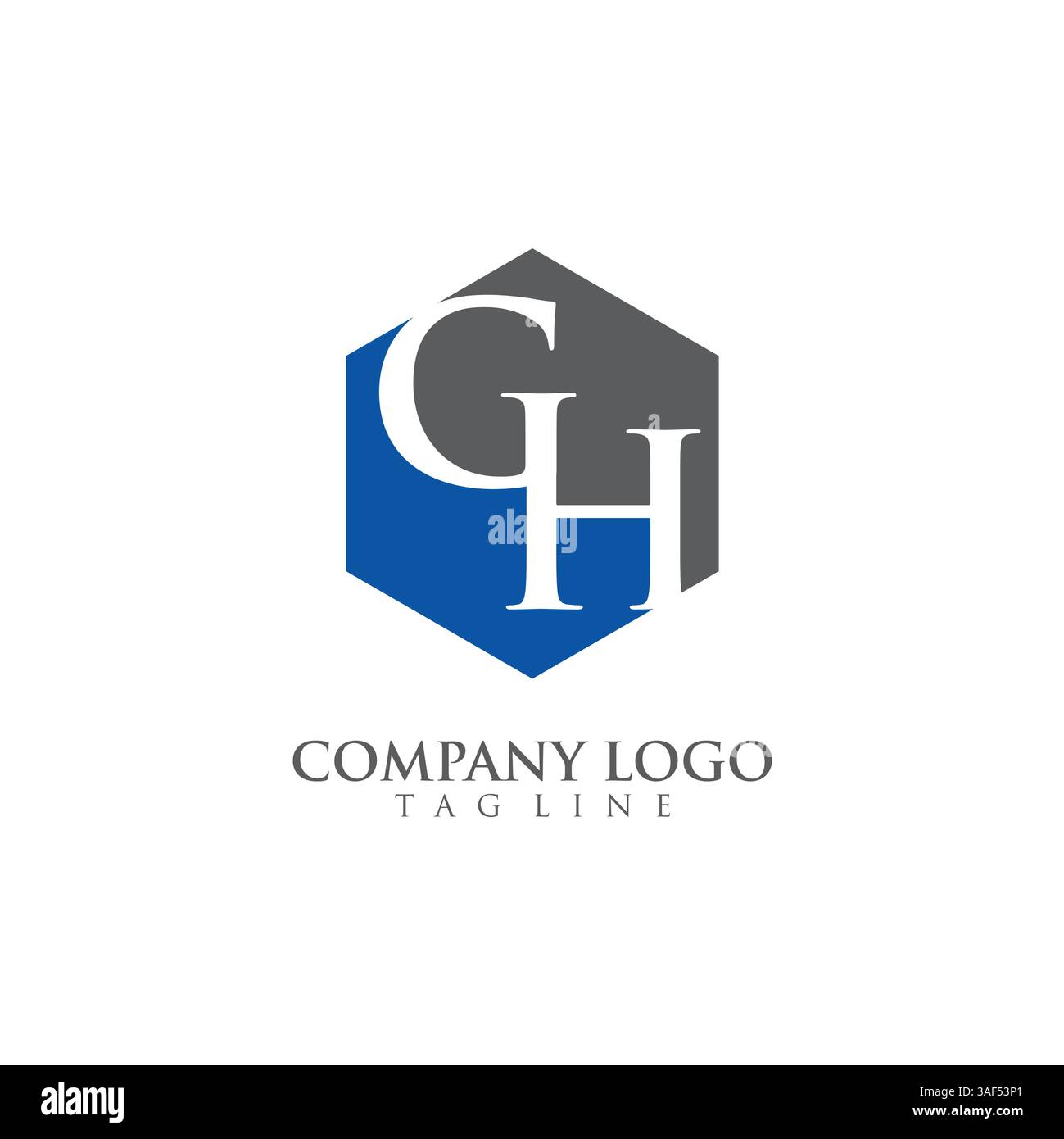 Letter GH, HG Logo Template Design vector Stock Vector