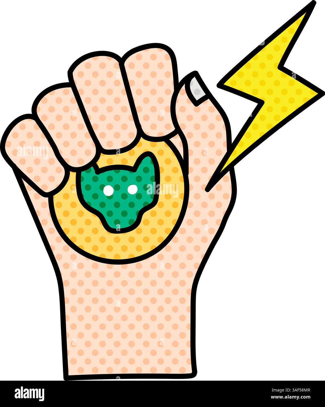 hand holding coin halftone hand drawn color vector illustration Stock ...