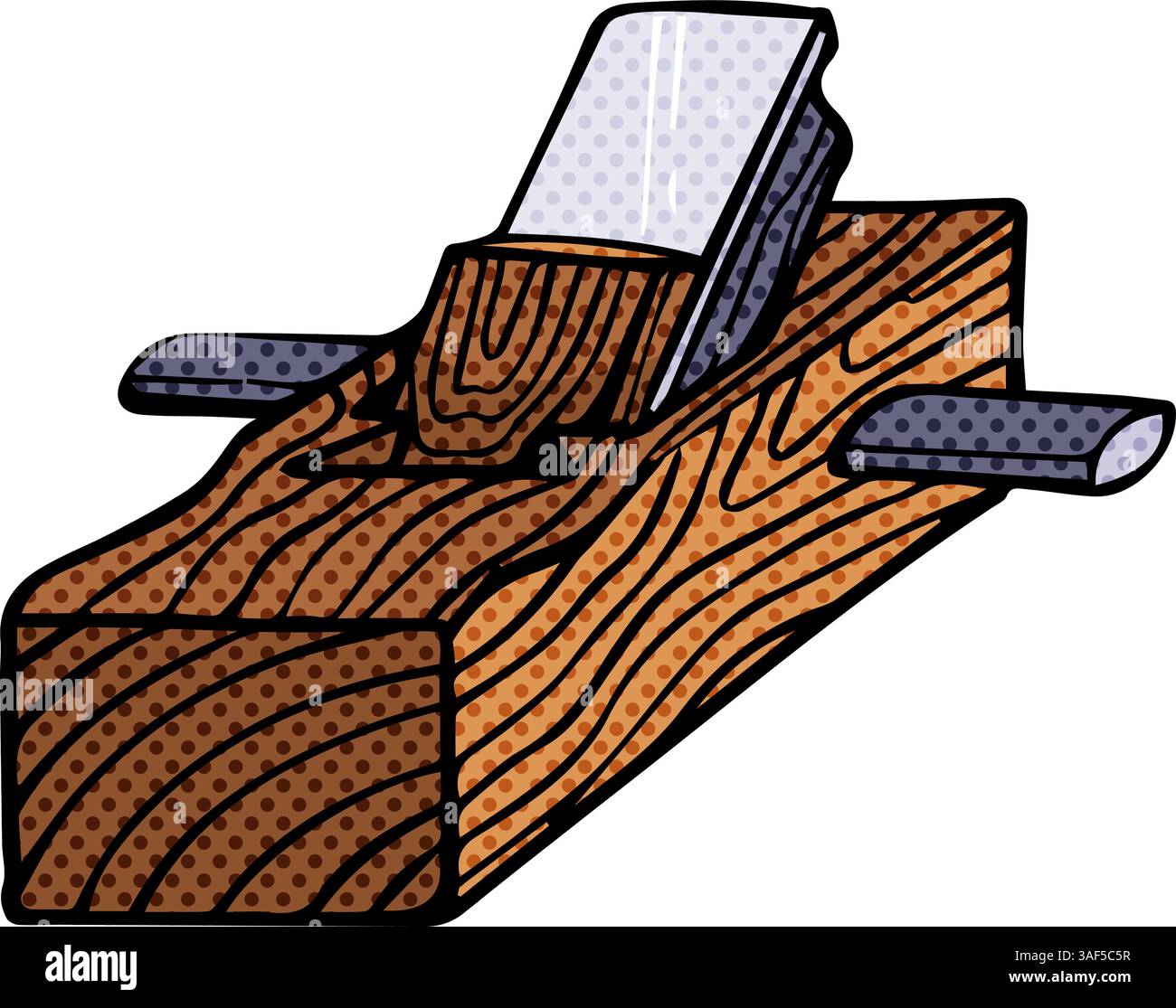 hand planer icon hand drawn halftone color vector illustration Stock ...