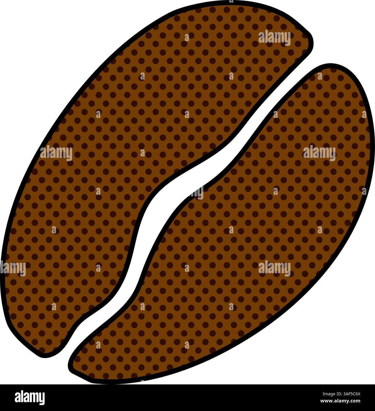 coffee beans halftone hand drawn color vector illustration Stock Vector ...