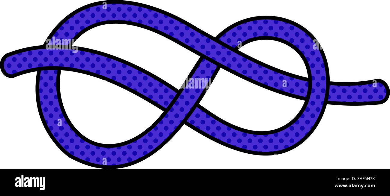 rope knot halftone hand drawn color vector illustration Stock Vector ...