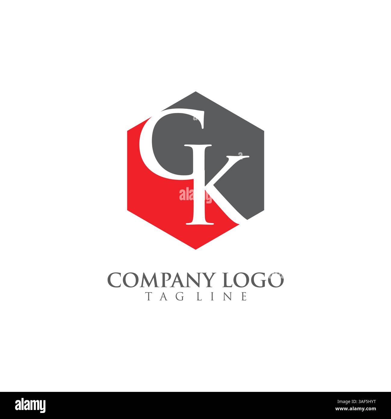Letter GK, KG Logo Template Design vector Stock Vector