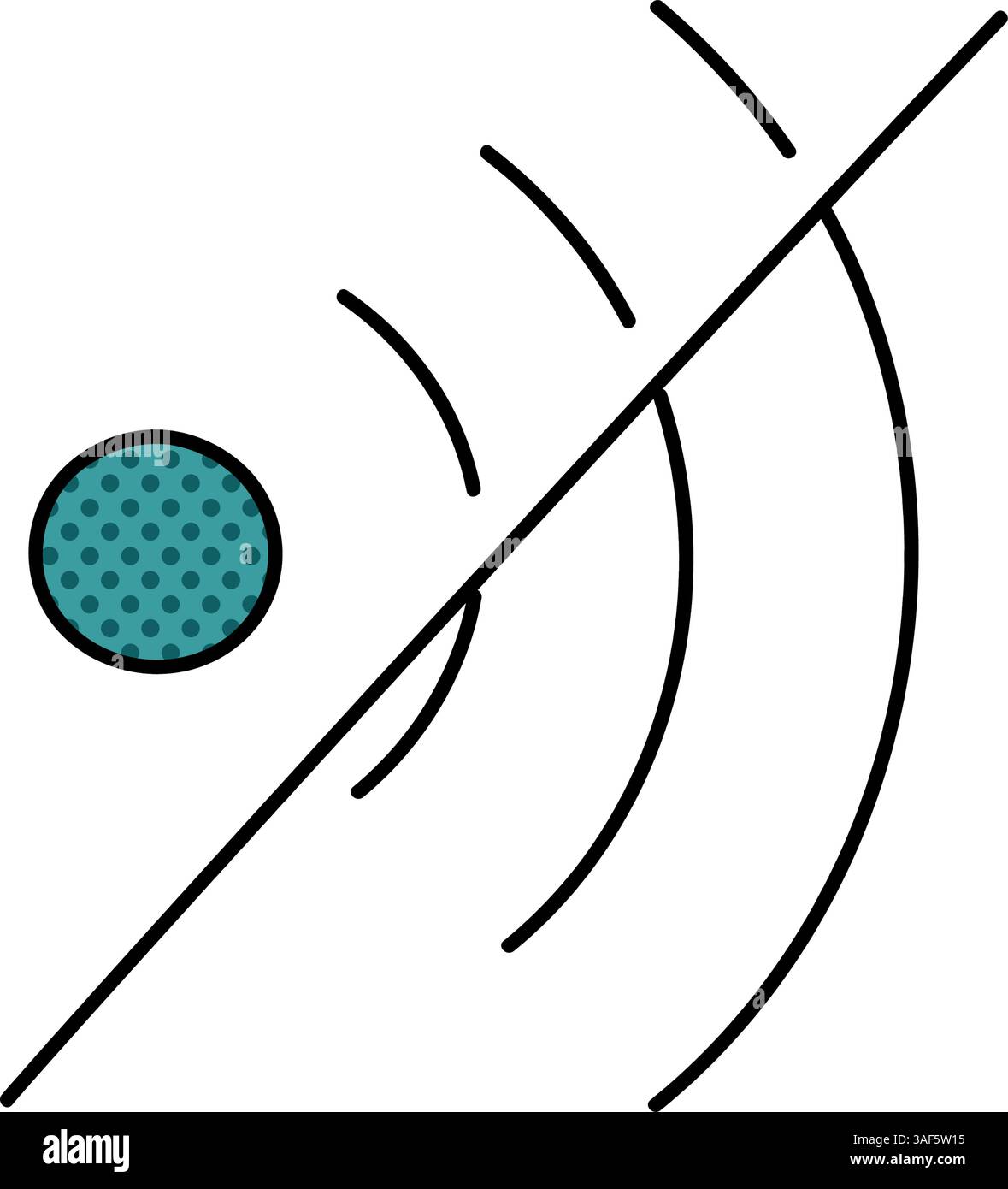 sound disabled halftone hand drawn color vector illustration Stock Vector