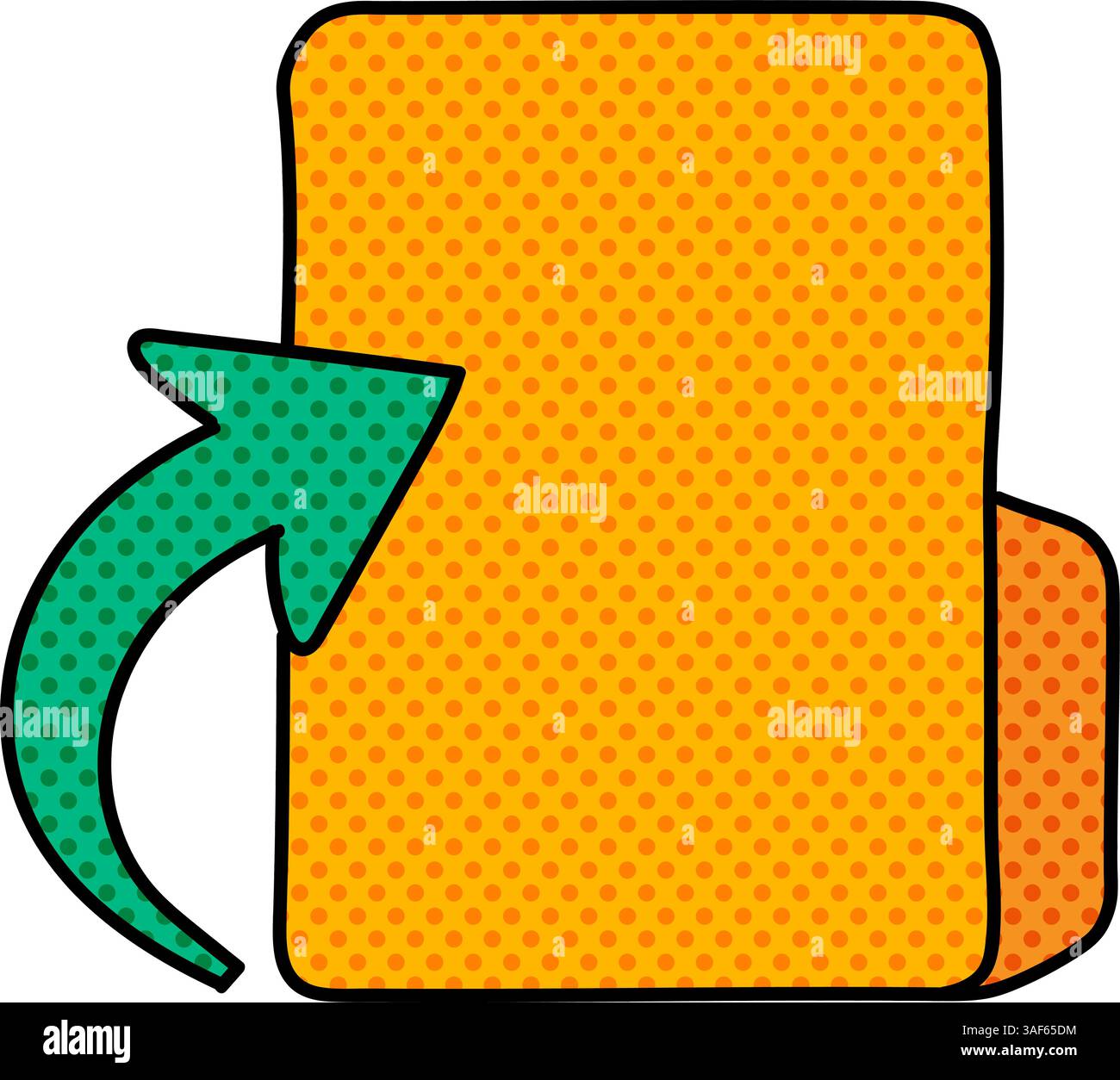 upload folder halftone hand drawn color vector illustration Stock Vector