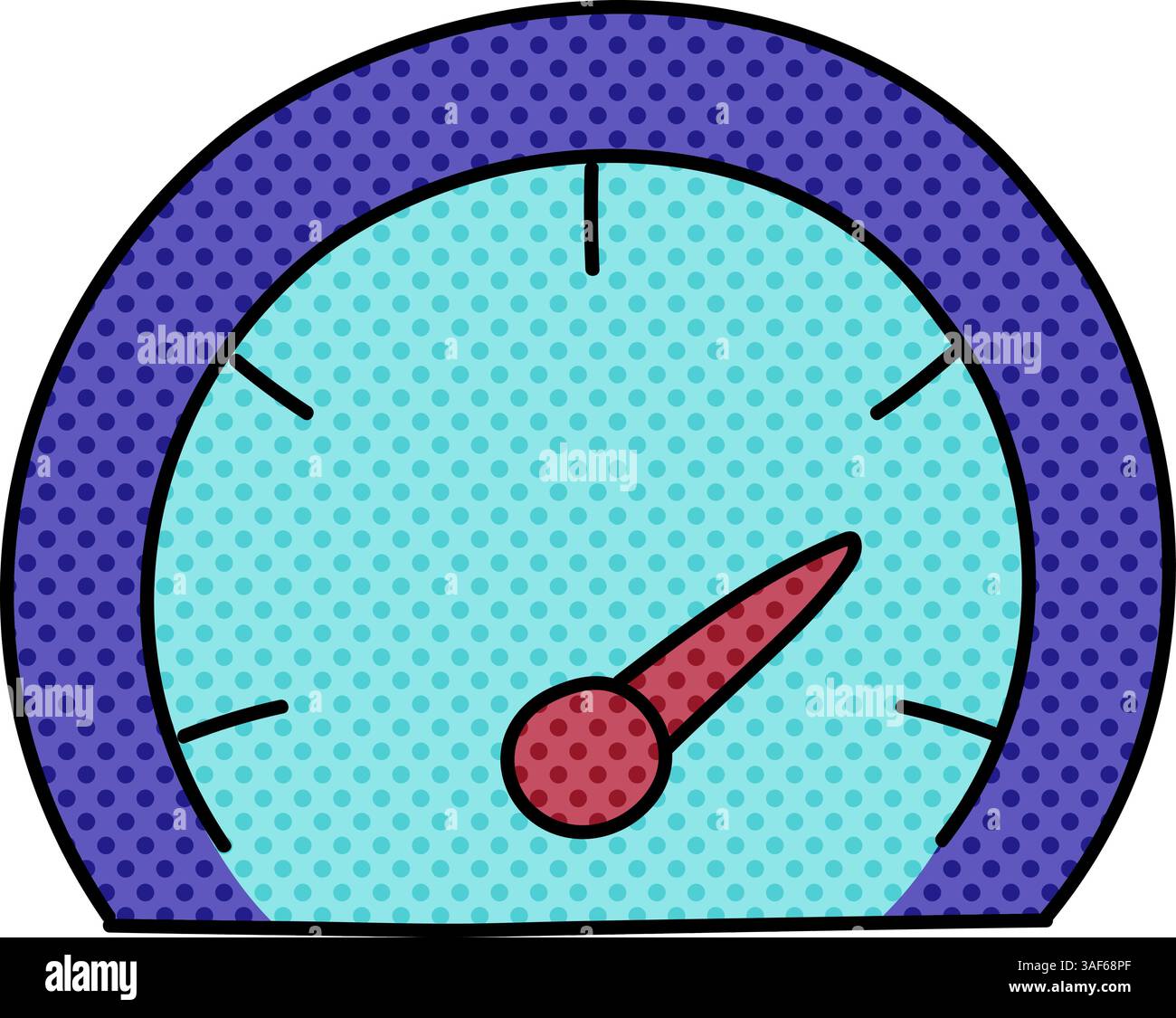 dashboard halftone hand drawn color vector illustration Stock Vector