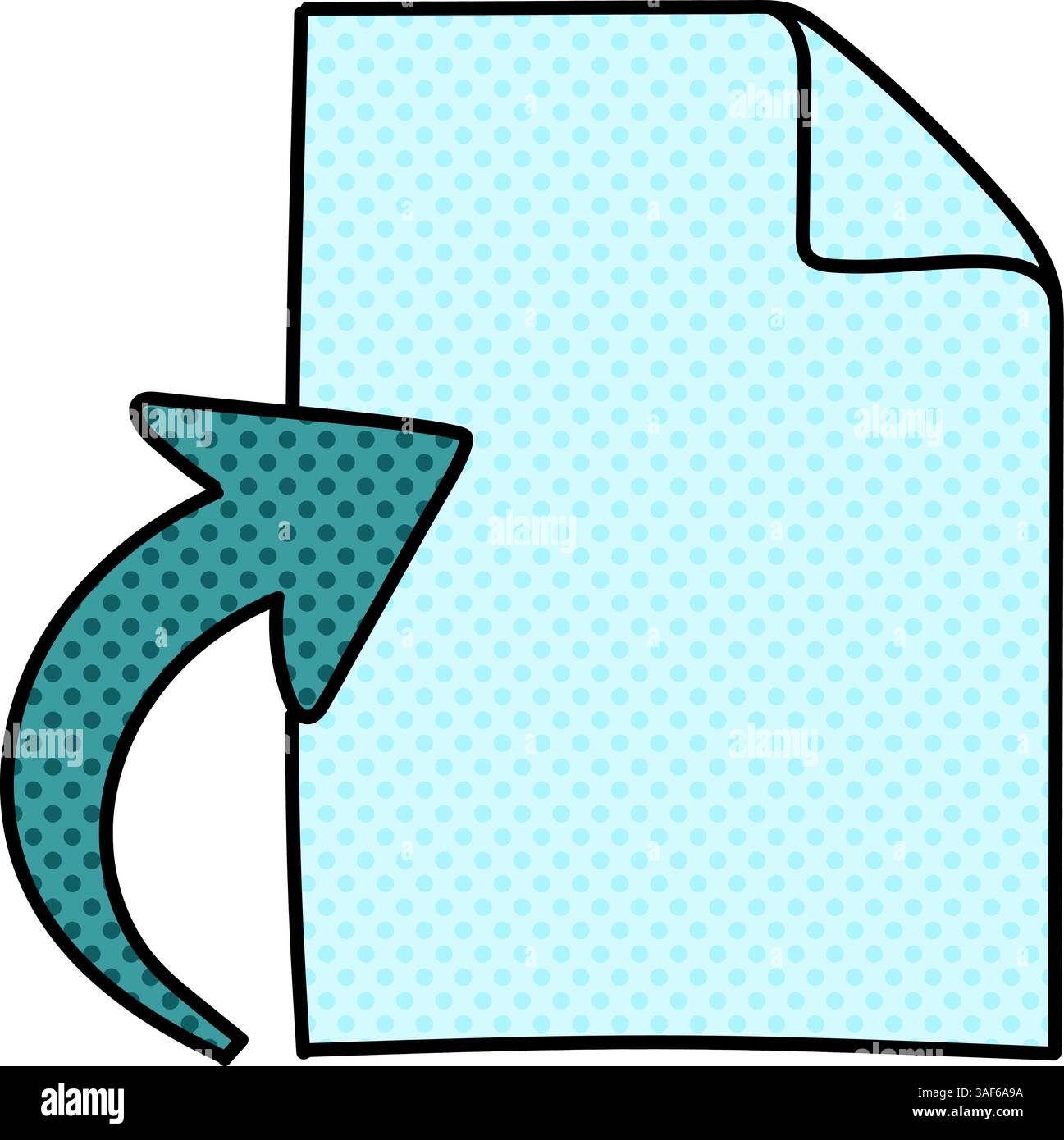 upload document halftone hand drawn color vector illustration Stock Vector