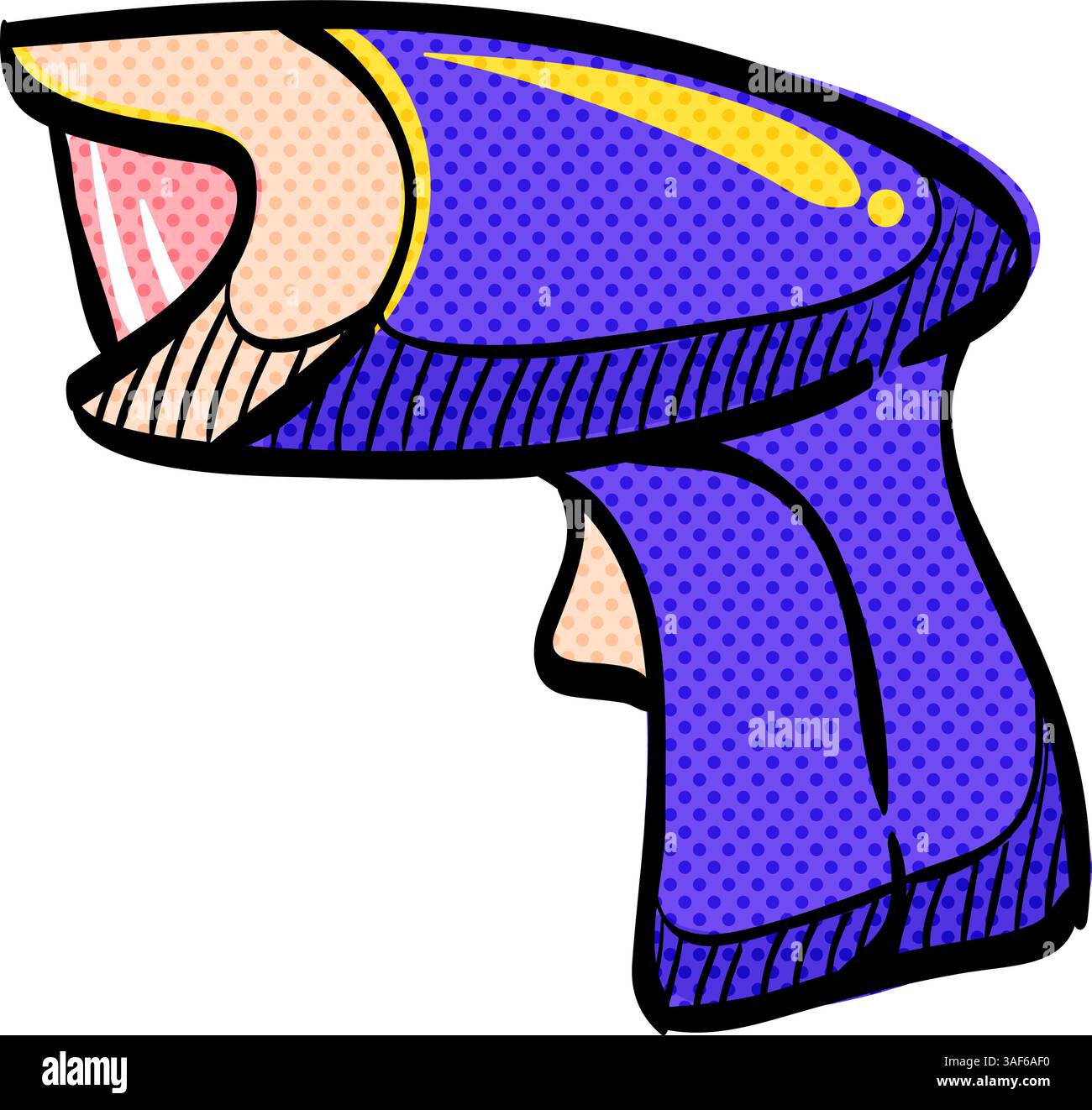 Barcode reader halftone icon hand drawn color vector illustration Stock Vector