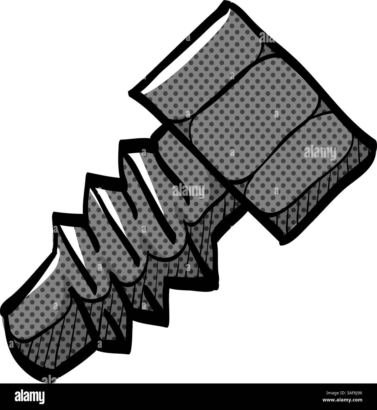 Bolt halftone icon hand drawn color vector illustration Stock Vector ...
