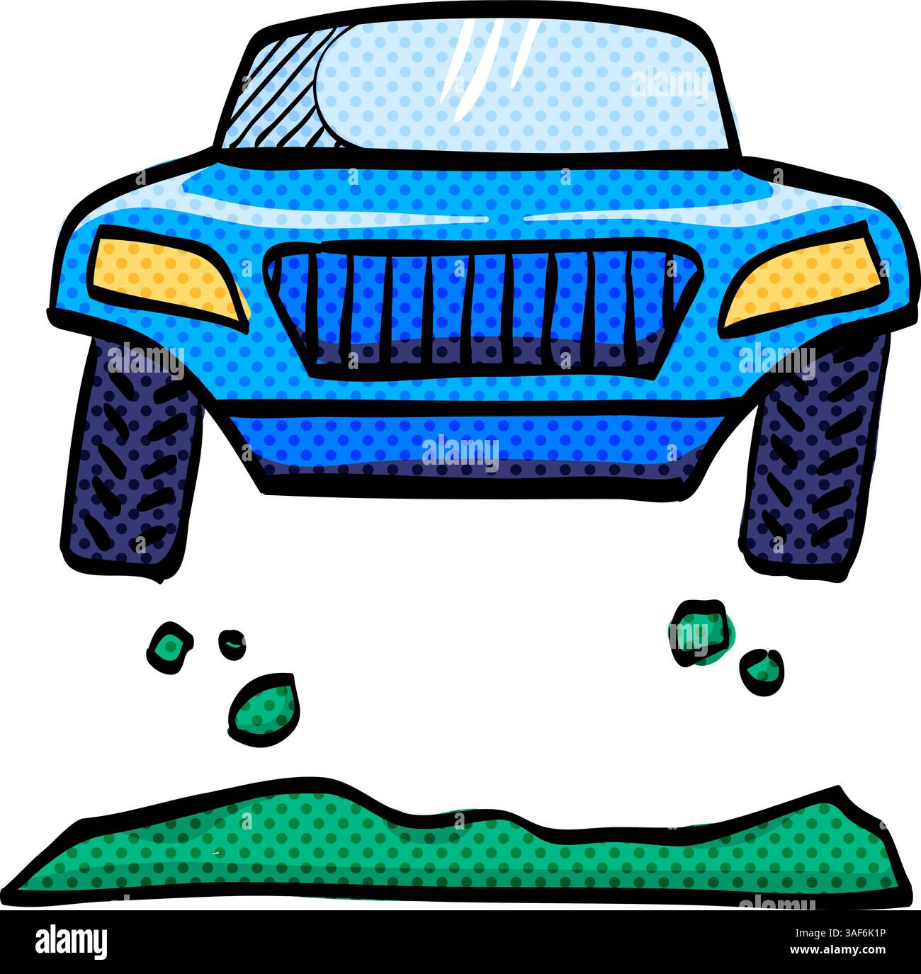 Rally car halftone icon hand drawn color vector illustration Stock ...
