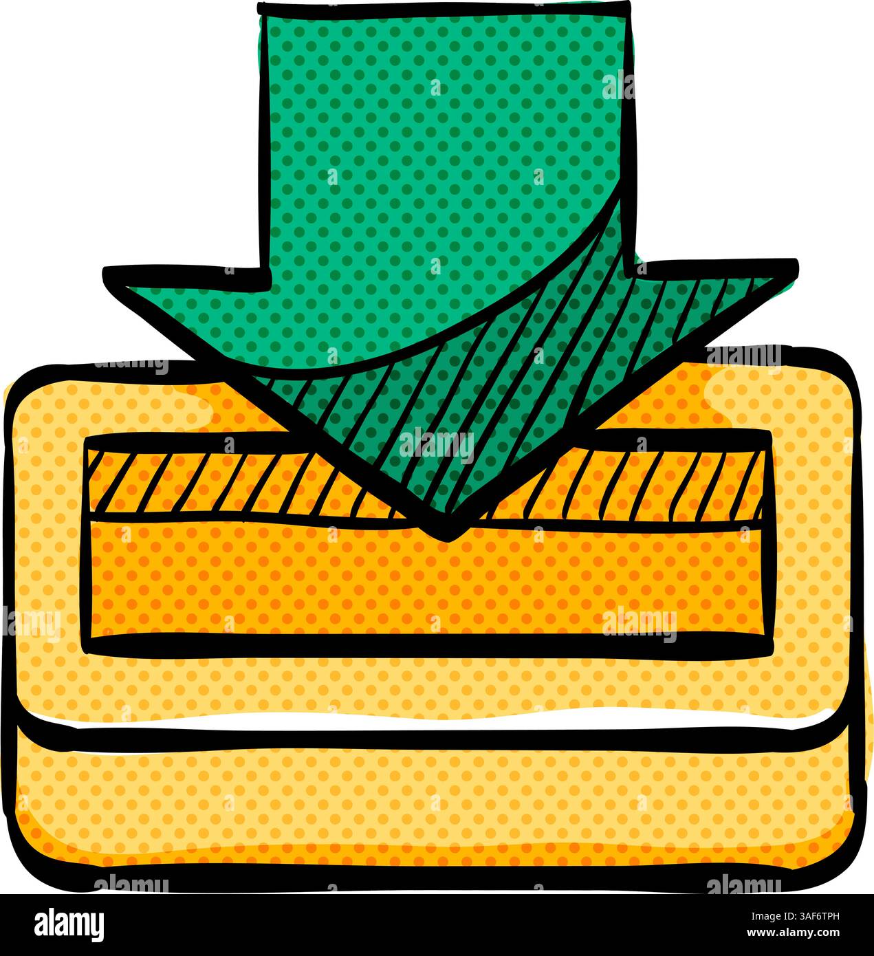 Download halftone icon hand drawn color vector illustration Stock ...