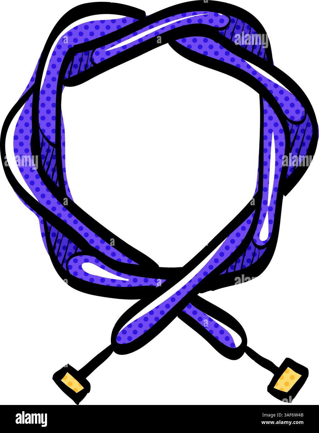 Bicycle cable halftone icon hand drawn color vector illustration Stock Vector