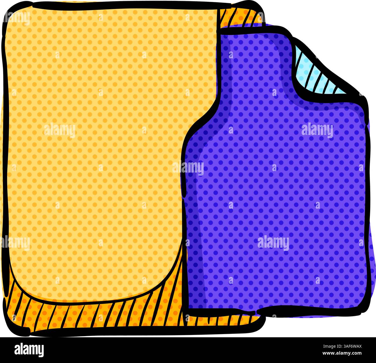 Office folder halftone icon hand drawn color vector illustration Stock Vector
