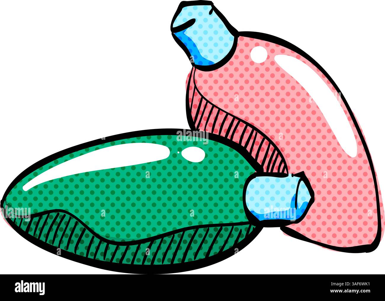 Christmas light bulb halftone icon hand drawn color vector illustration ...