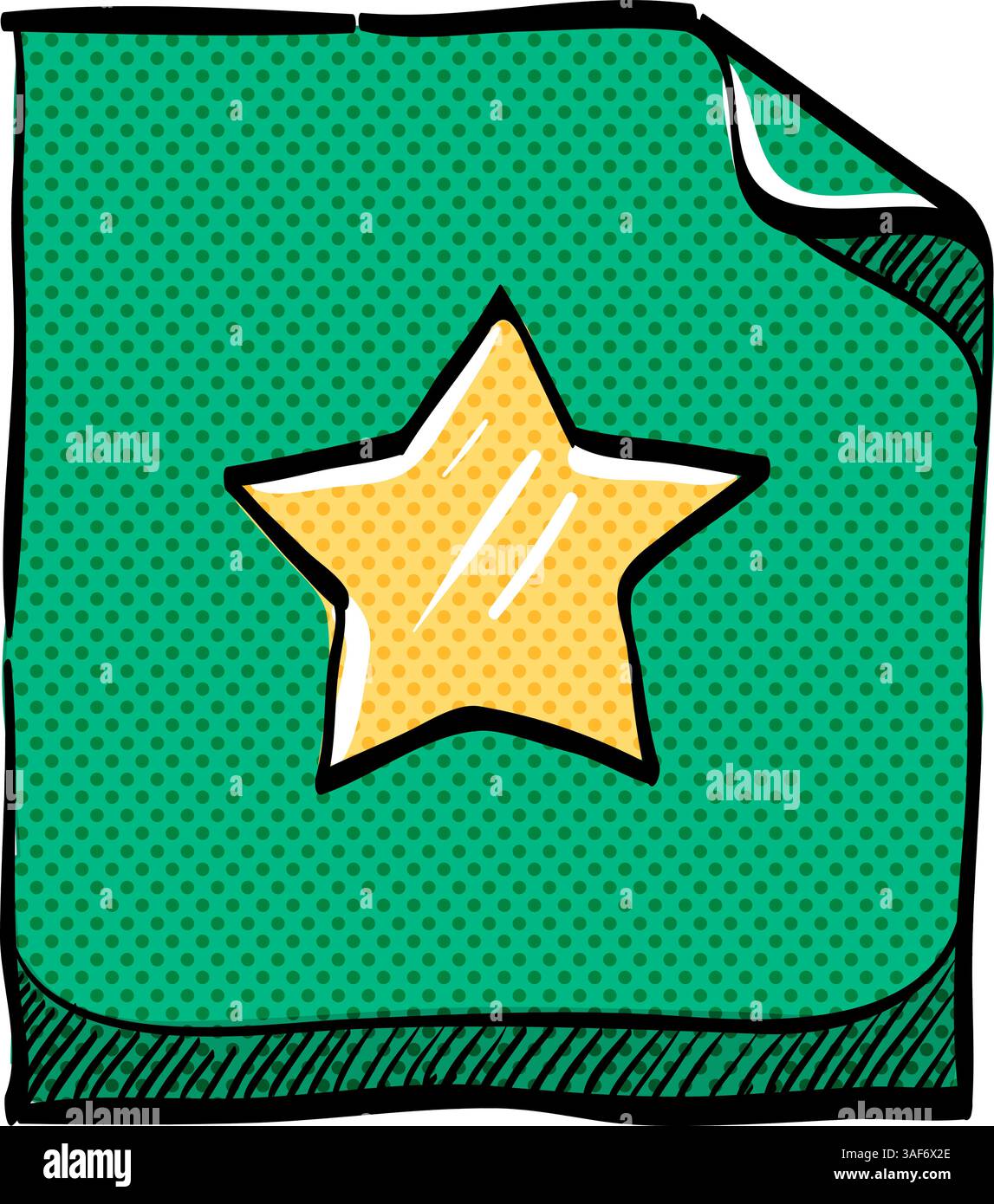 Favorite halftone icon hand drawn color vector illustration Stock ...