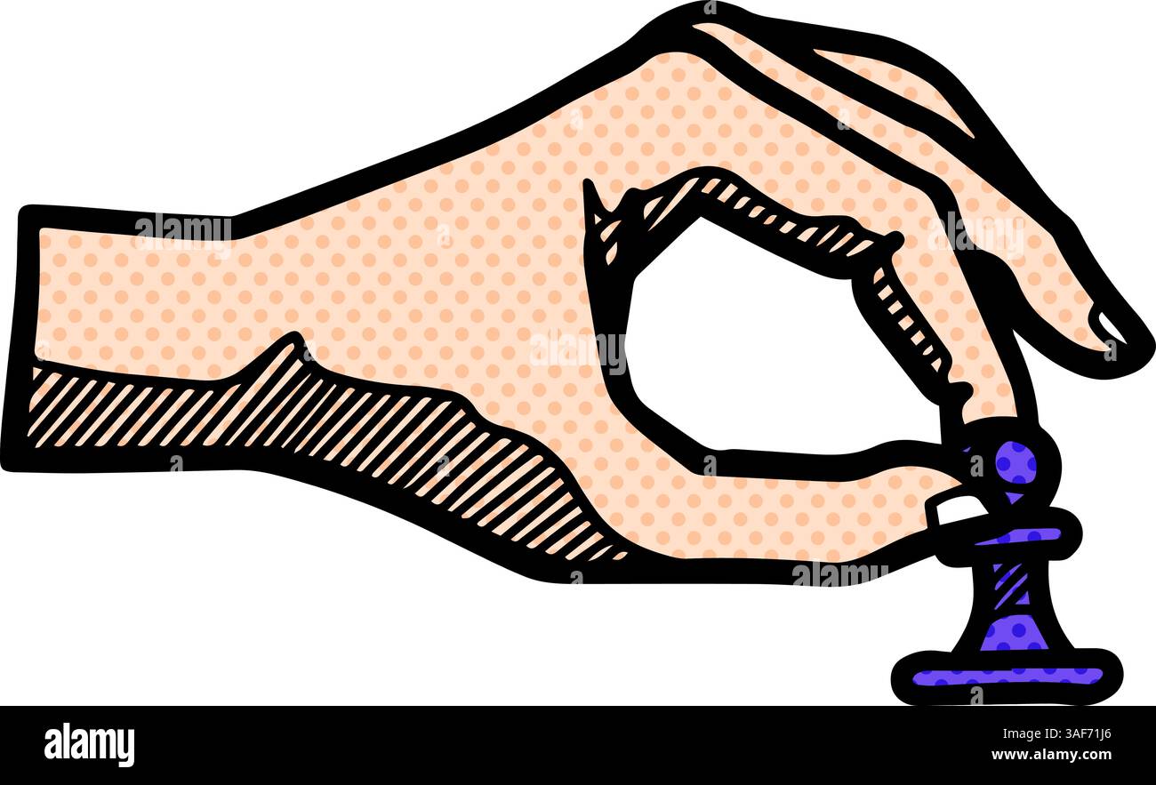 Icon hand drawn halftone color vector illustration Stock Vector Image ...