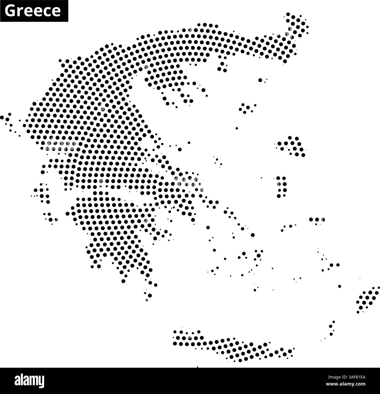 A detailed outline of Greece showcases its geographic features with ...