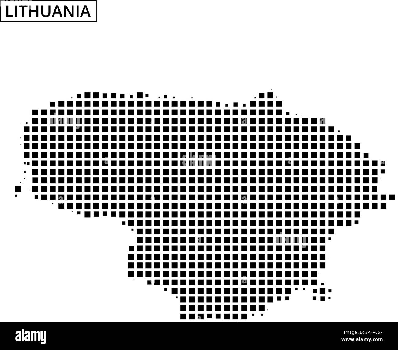 Lithuania Vector Shape Map pixels lithuania Stock Vector Images - Alamy