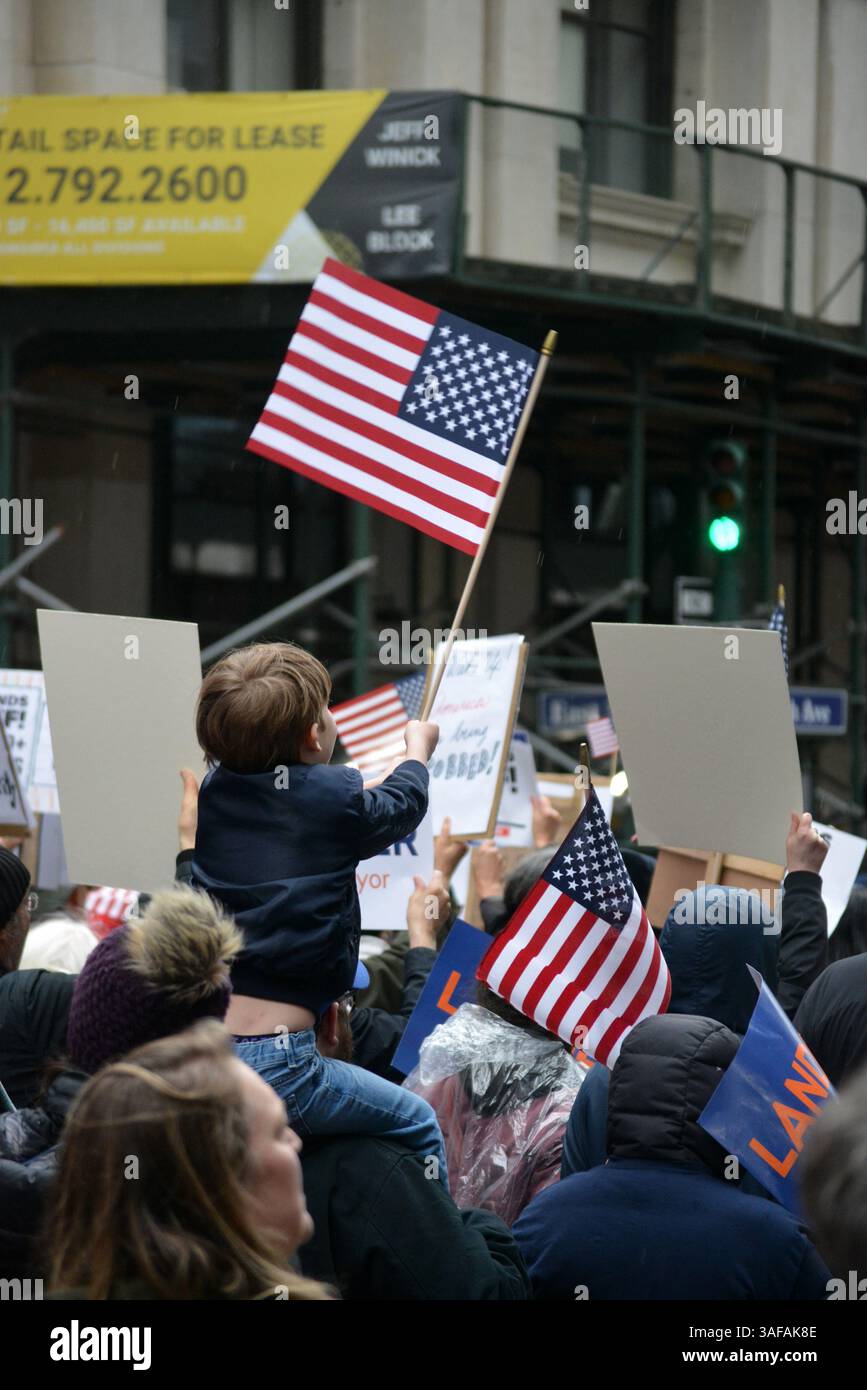 Hands Off rally against the Trump Administration and Elon Musk's DOGE ...