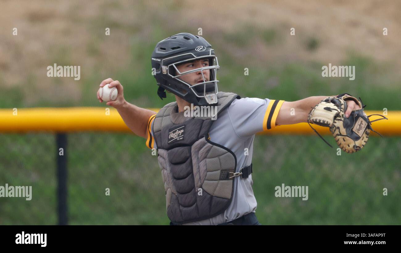 UMBC catcher Danny Wyatt (24) during an NCAA baseball game against ...
