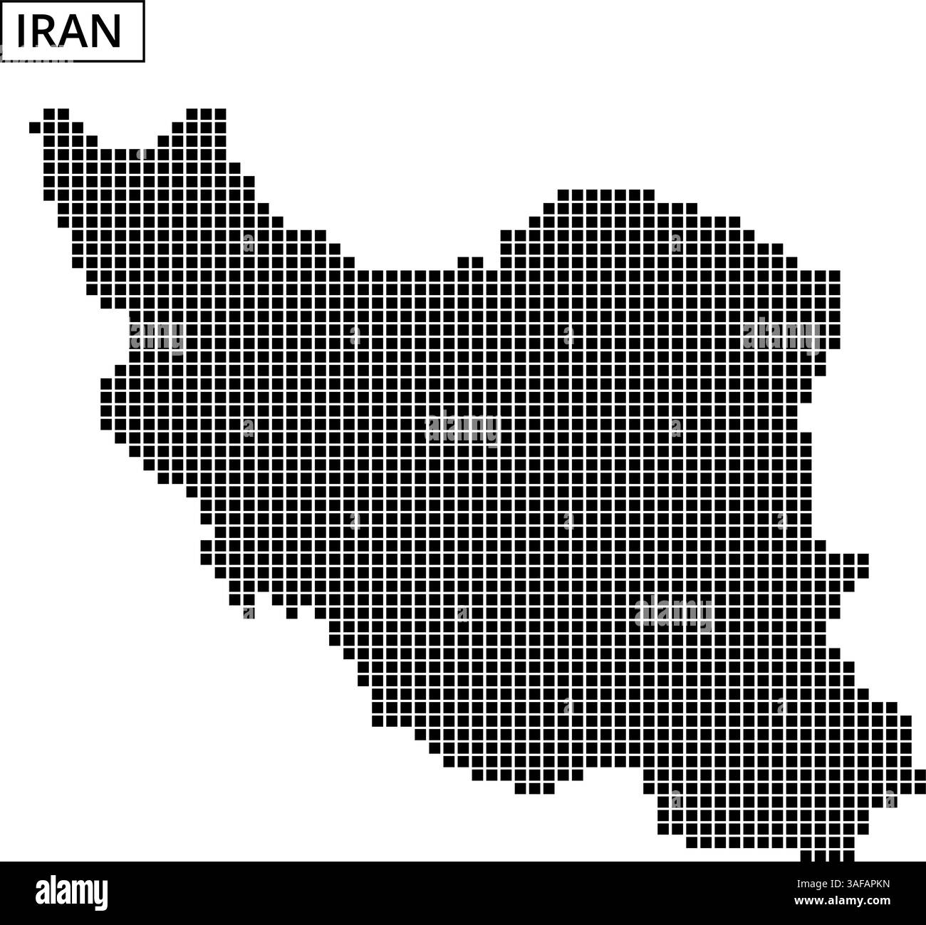 This visualization features Iran outlined with dotted patterns and ...
