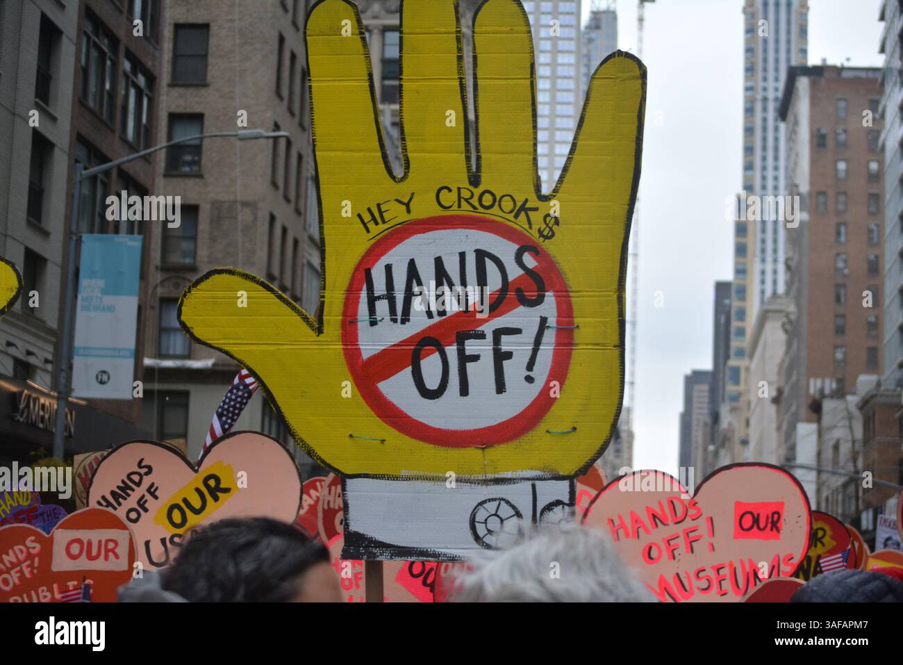 Hands Off rally against the Trump Administration and Elon Musk's DOGE ...