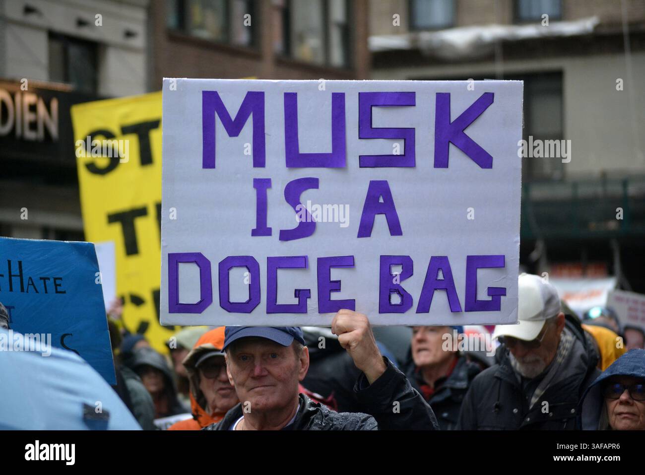 Hands Off rally against the Trump Administration and Elon Musk's DOGE ...