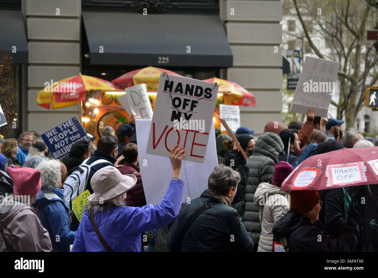 Hands Off rally against the Trump Administration and Elon Musk's DOGE ...