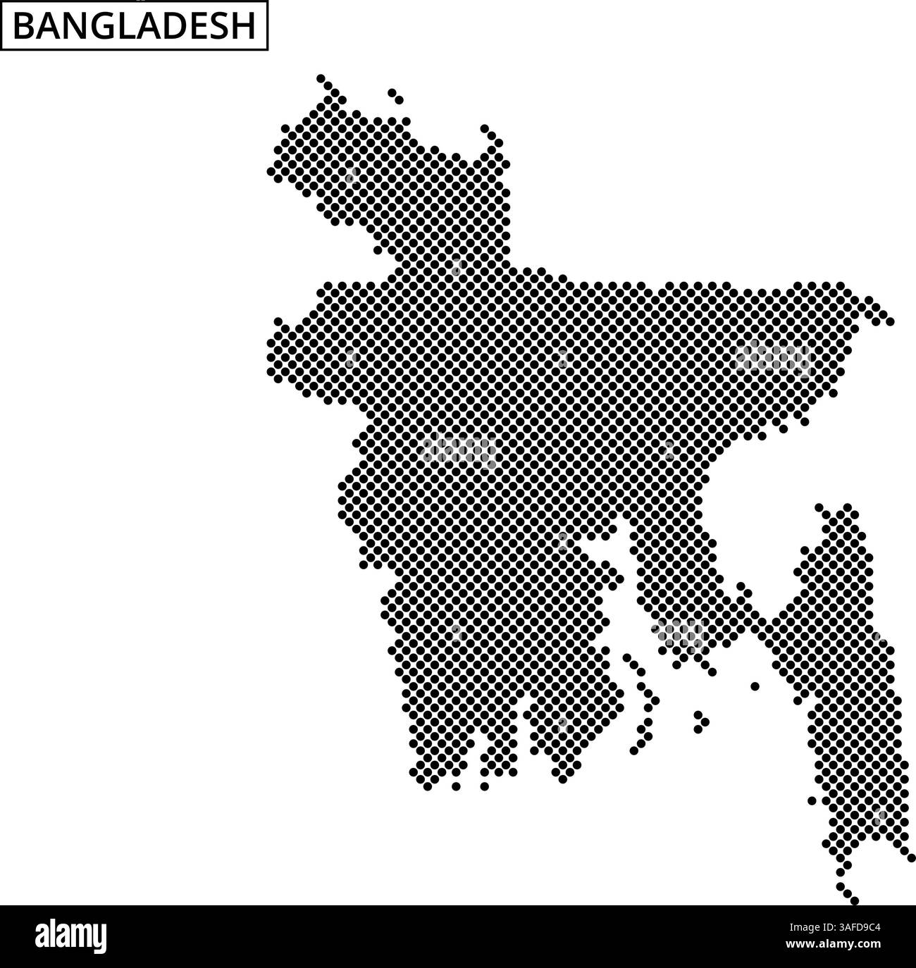 Bangladesh dotted map Stock Vector Images - Alamy