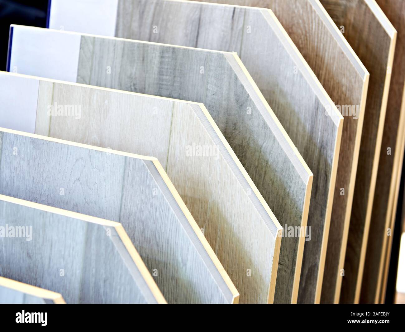 Stone polymer laminate in hardware store Stock Photo