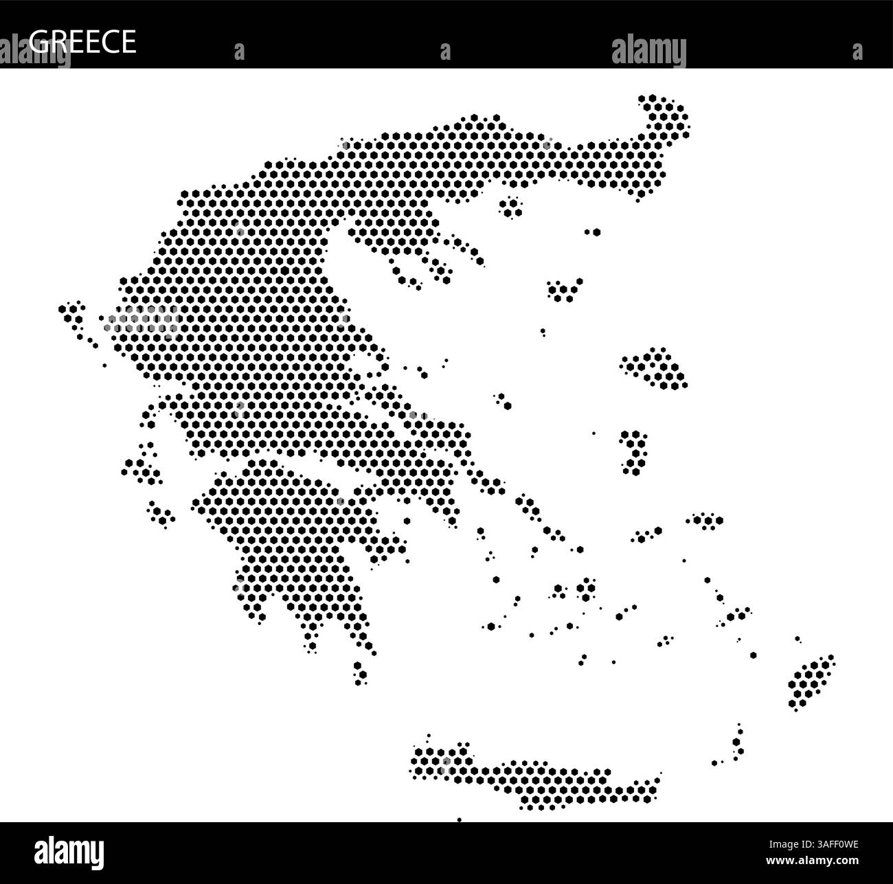 A detailed outline of Greece showcases its geographic features with ...