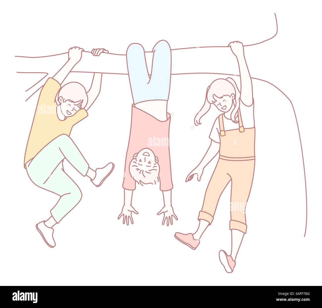 Child hanging upside down Cut Out Stock Images \u0026 Pictures - Alamy, image size:1300x1242