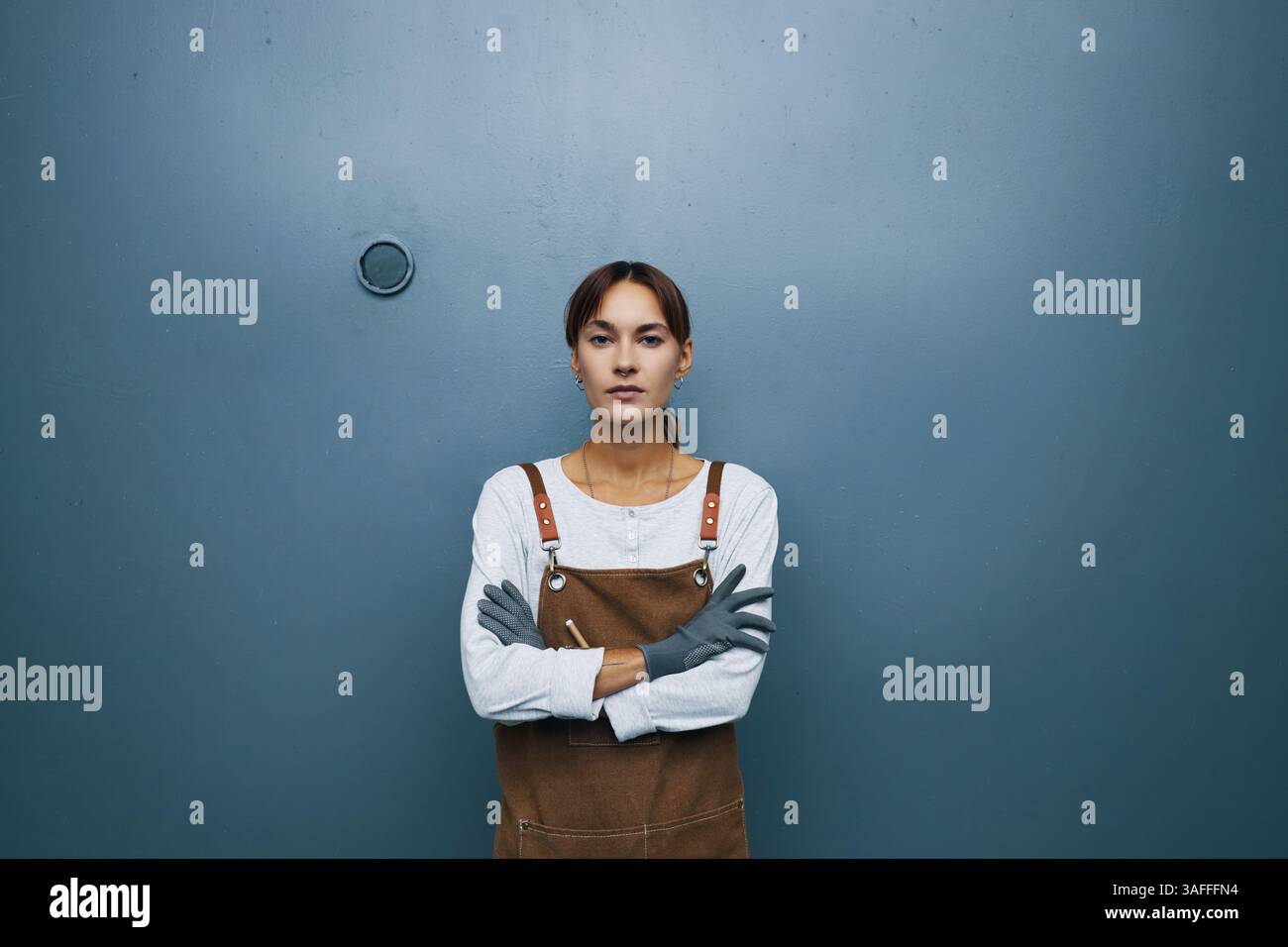 Woman in work wear hi-res stock photography and images - Alamy