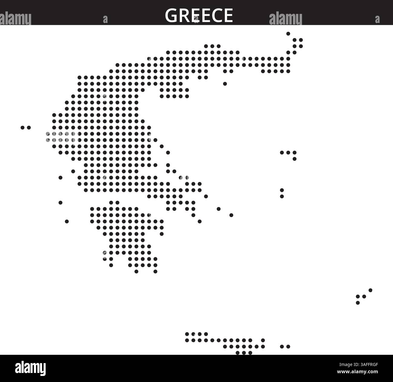 A detailed outline of Greece showcases its geographic features with ...