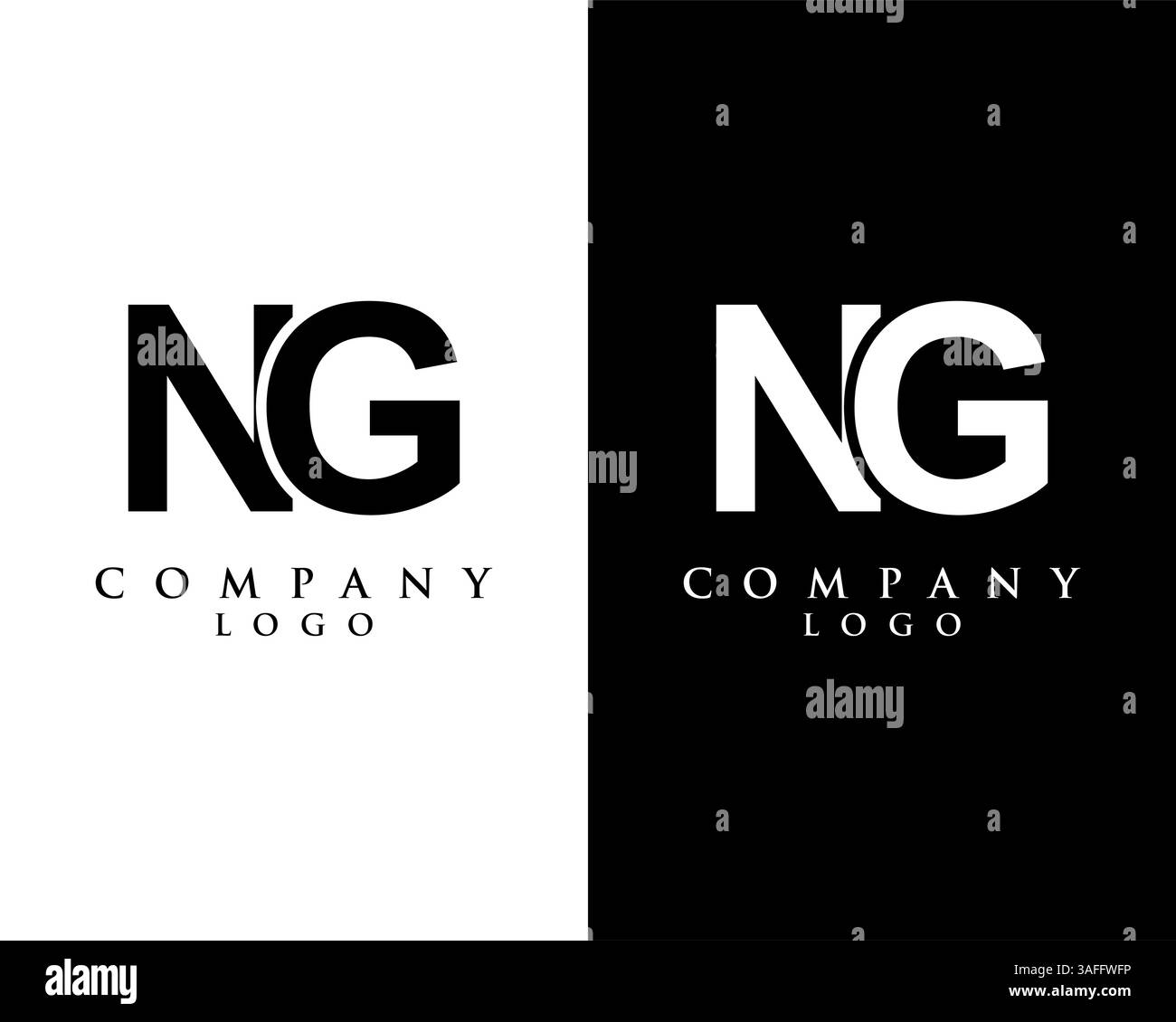 NG, GN initial letter logotype company logo design vector Stock Vector