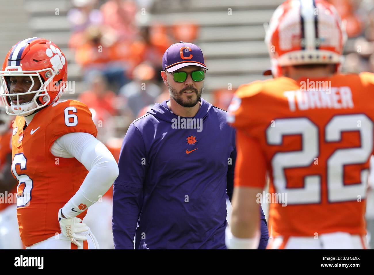 CLEMSON, SC - APRIL 05: Clemson oTigers ffensive coordinator Garrett ...