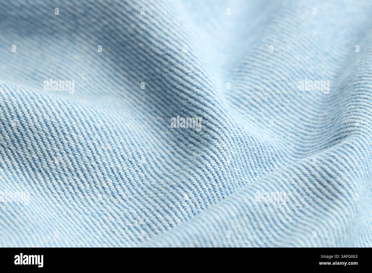Texture of light blue denim fabric as background, closeup Stock Photo ...