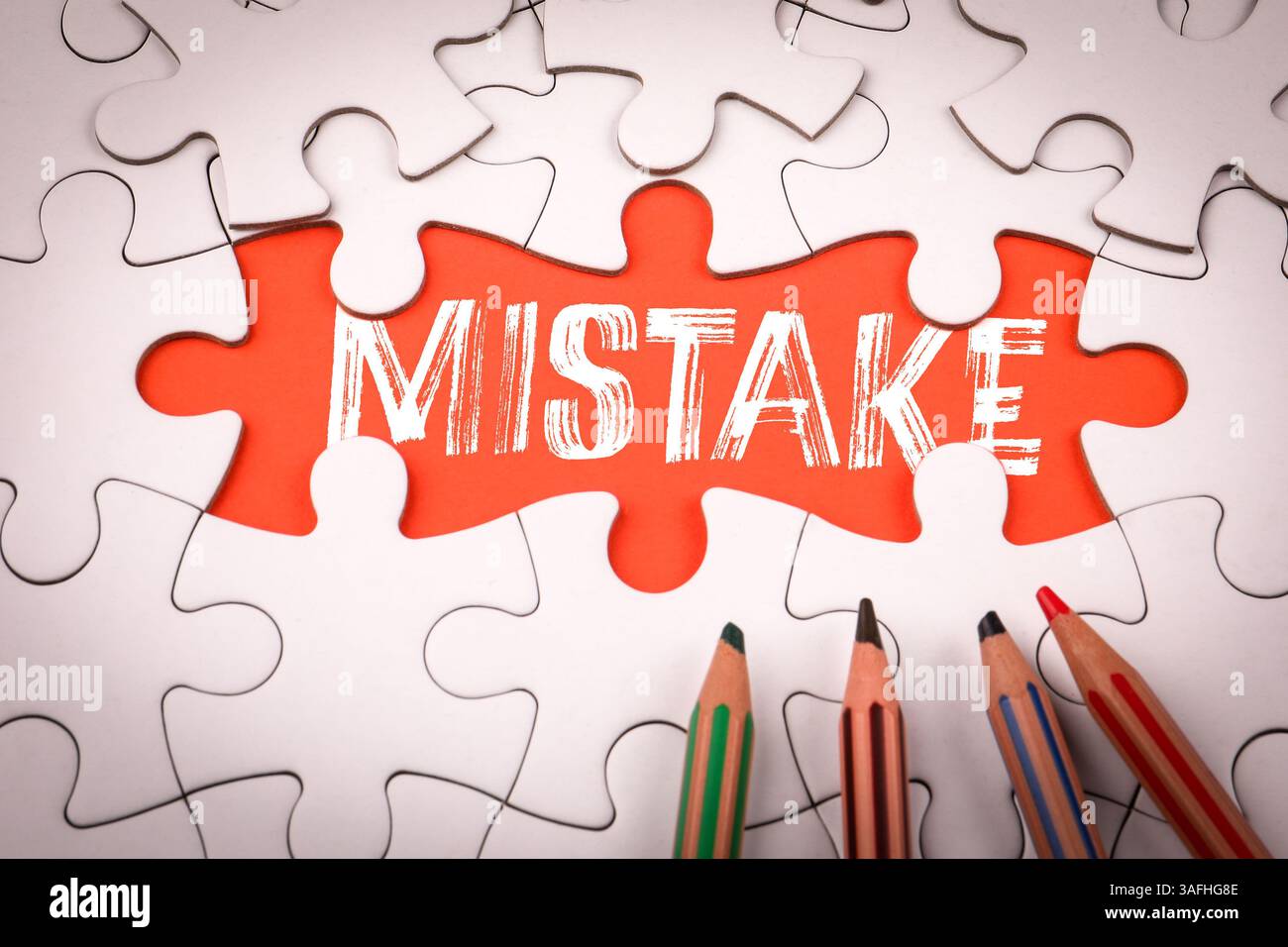 Mistake White Puzzle Pieces Hi Res Stock Photography And Images Alamy