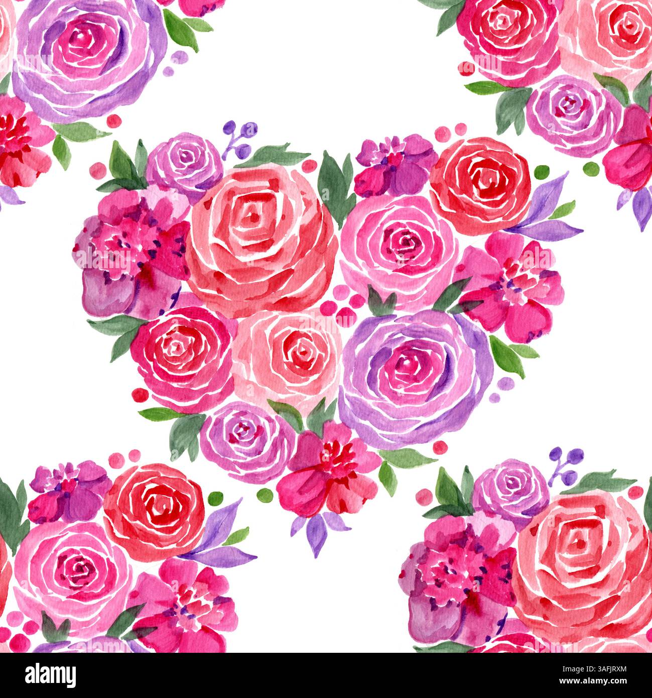 Vintage Valentine's Rose Seamless Pattern, Cute Preppy Pink Rose Heart ...