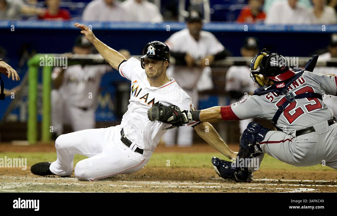 Washington Nationals catcher Jhonatan Solano (23) during game against the  New York Mets at Citi Field in Queens, New York; April 21, 2013. Mets  defeated Nationals 2-0. (AP Photo/Tomasso DeRosa Stock Photo - Alamy