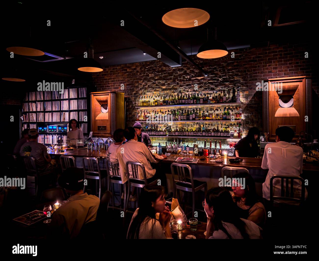 Listening bar in Tokyo, Japan - Smartphone Captured Stock Image