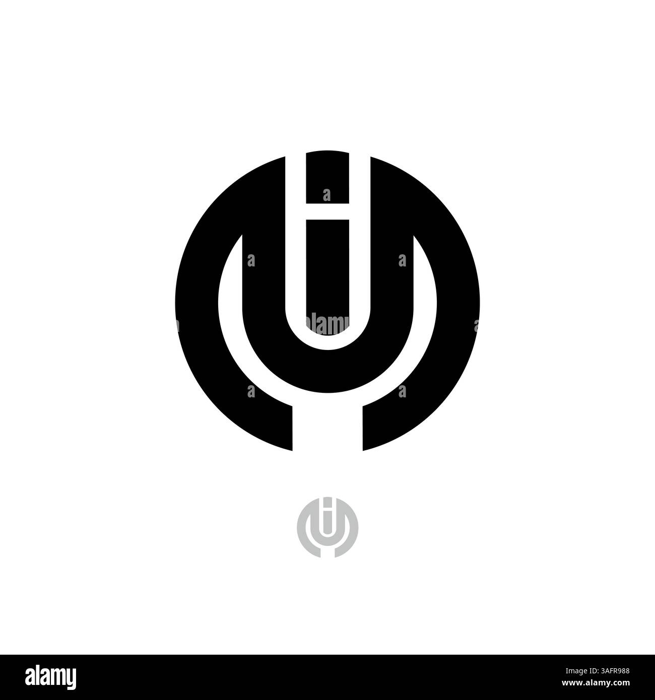 Letter mi or im logo template, Monogram Logotype concept icon. Stock Vector