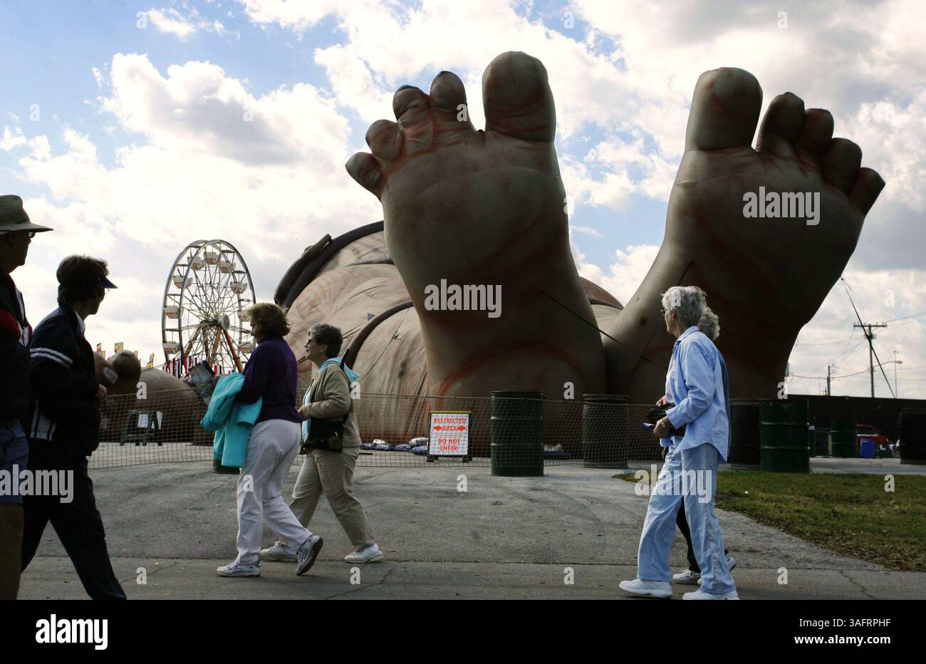 Florida State Fairgrounds Inflatable Tampa -- 02/09/2006) PHOTO 2: The giant inflatable medieval ogre owned ...