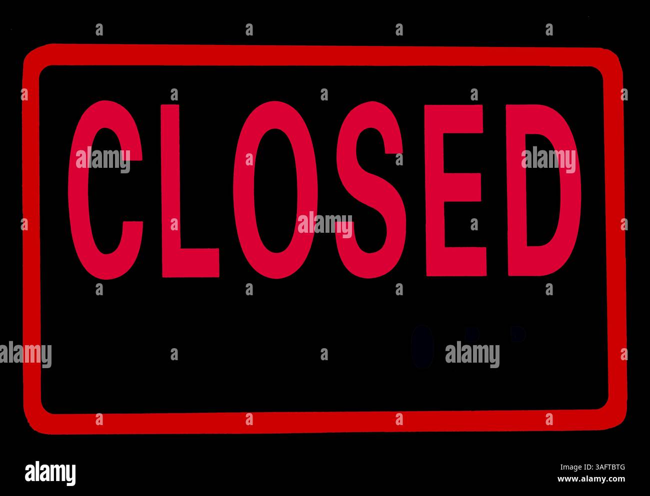 Old metal sign with the inscription Closed Stock Photo - Alamy