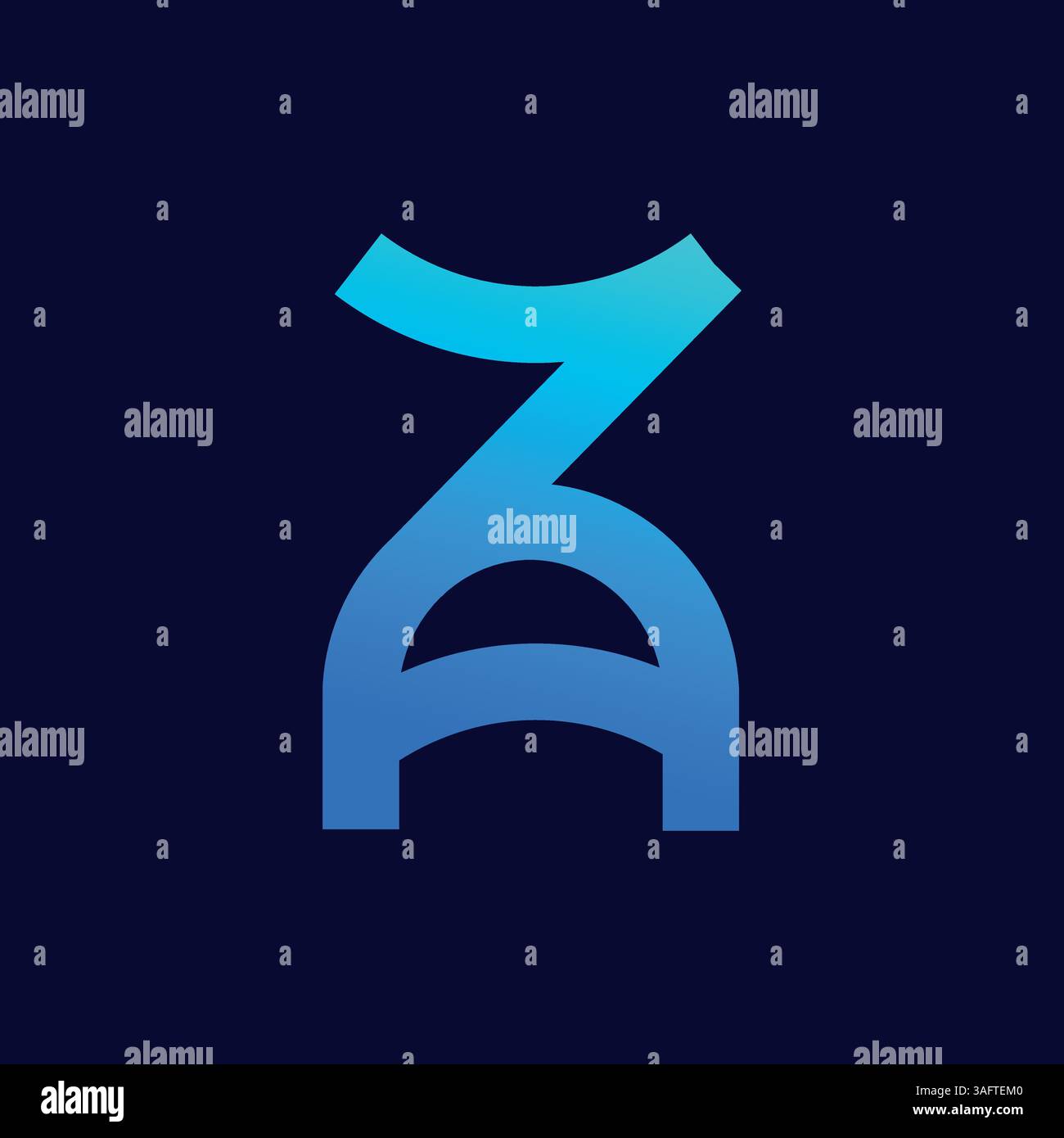 Letter az or za monogram logo template Stock Vector