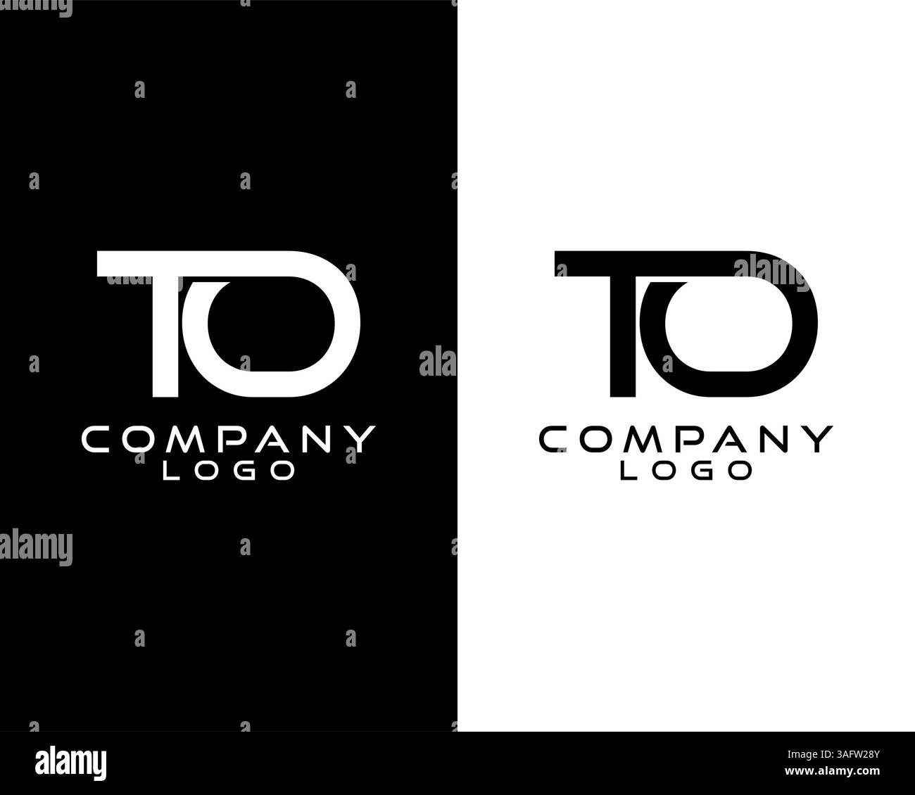 TO, OT letter, initial company logo vector Stock Vector