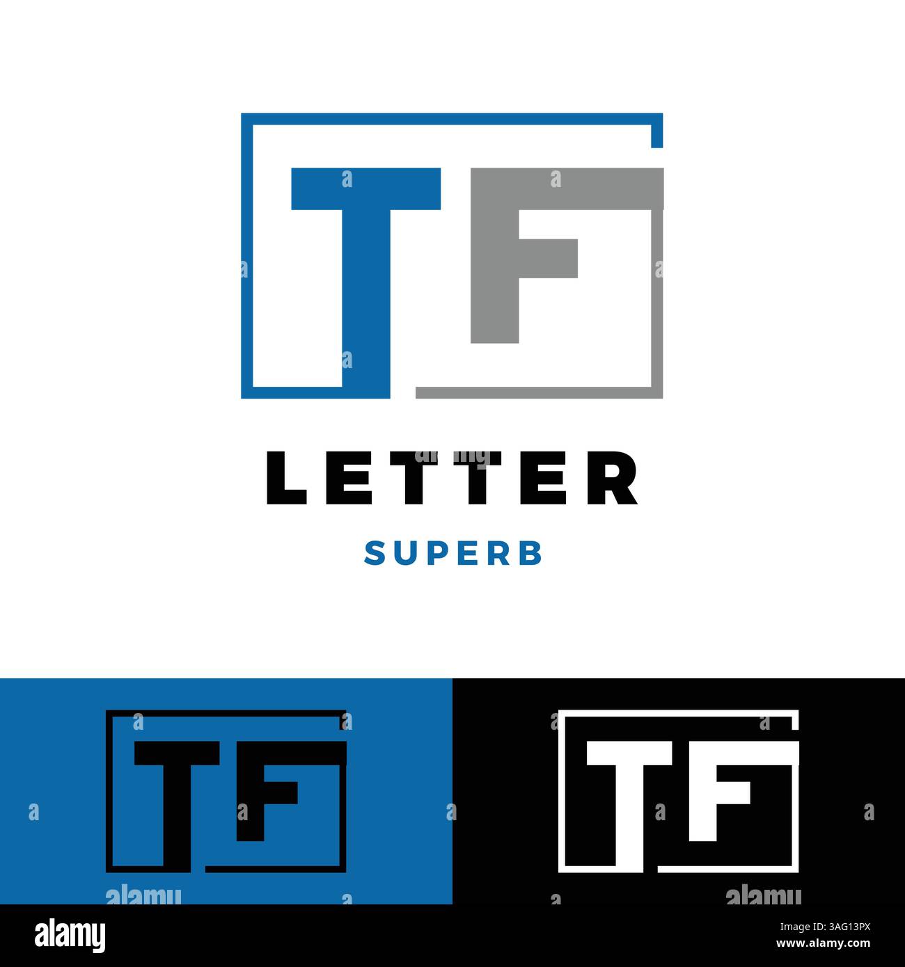 initial letter tf icon logo design template Stock Vector
