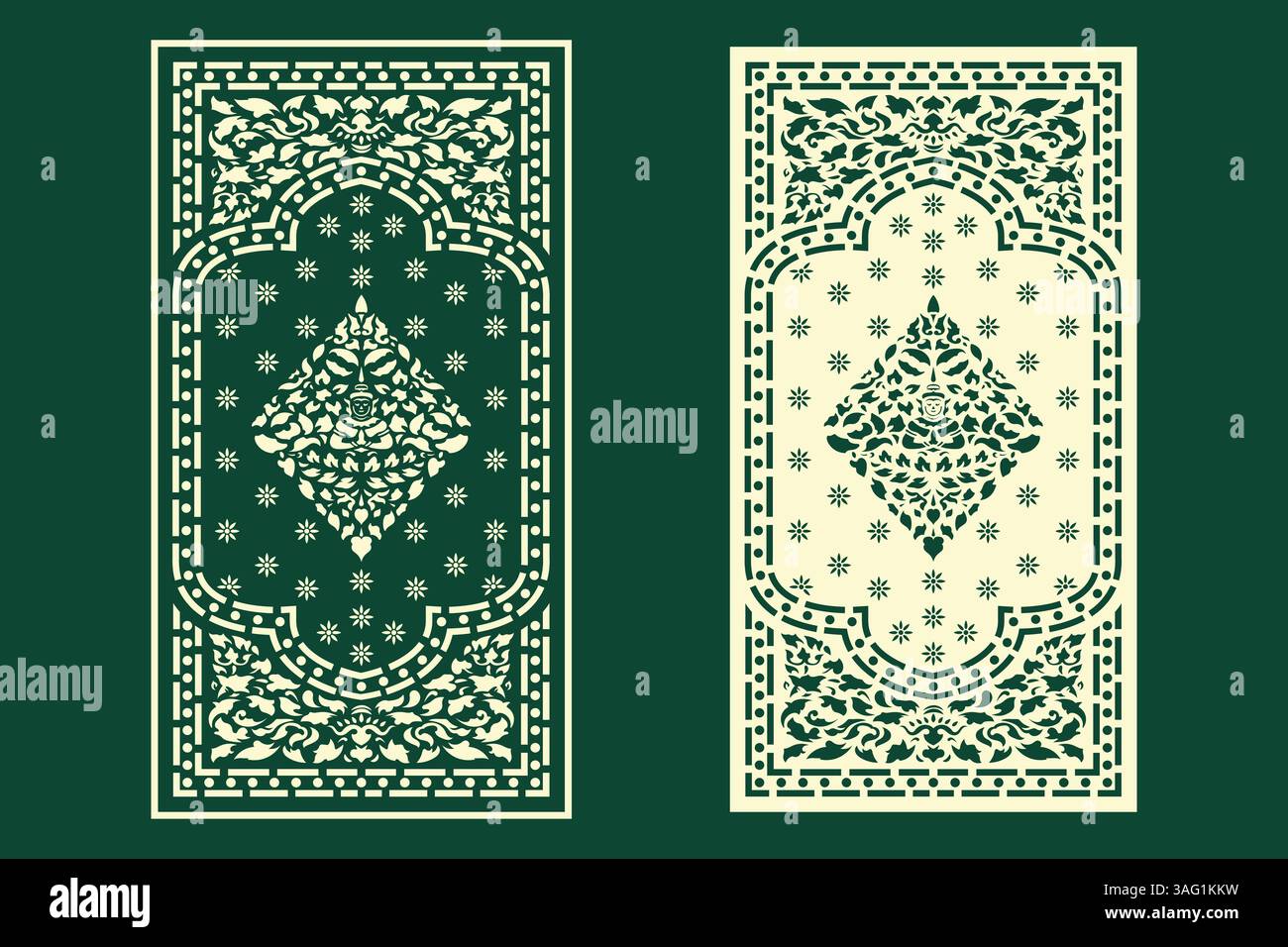 Kbach Khmer Vector, Khmer Ornament. Stock Vector