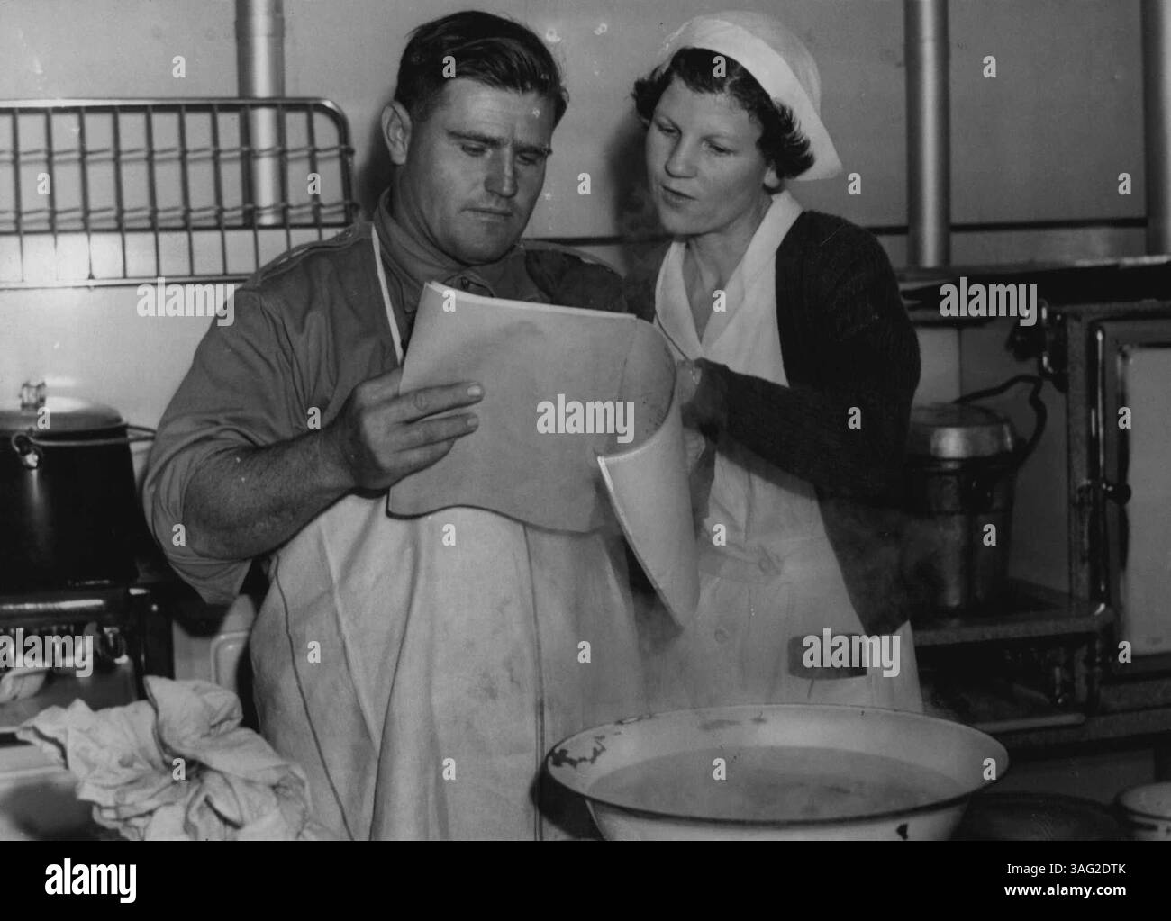 Cooking past Black and White Stock Photos & Images - Alamy