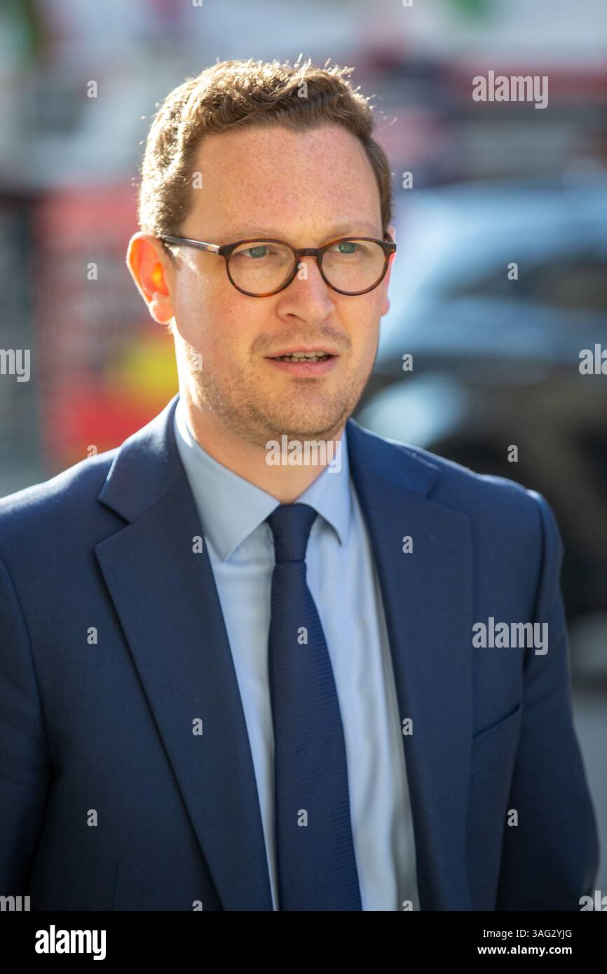 London, England, UK. 8th Apr, 2025. Darren Jones, Chief Secretary to ...