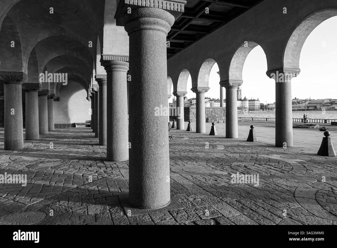 Classical columns in architecture Black and White Stock Photos & Images ...